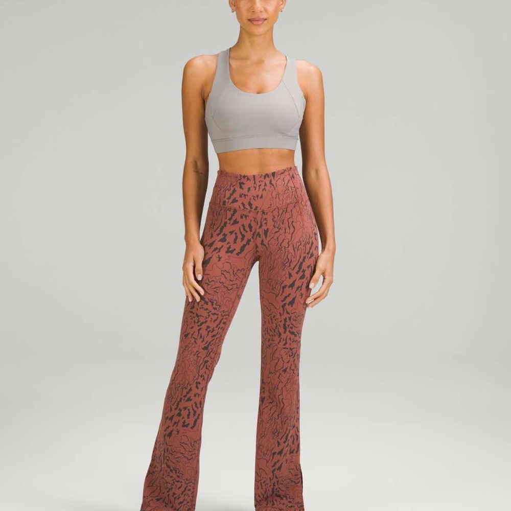 lululemon athletica Rust Patterned Flare Pants
